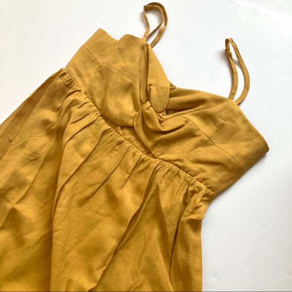 Midi Tiered Mustard Sundress NWOT Large - Picture 3 of 10